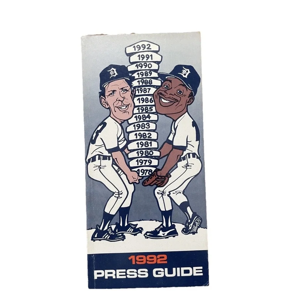 1992‎ Detroit Tigers Official MLB Baseball Press Media Guide Vintage Sparky